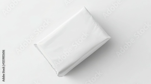 Cheese pack mockup with a blank white transparent background, top view