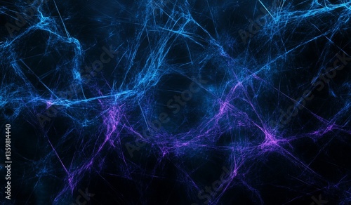 Wallpaper Mural Abstract network of lines. Dark blue and purple lines. Possible use Background image for design Torontodigital.ca