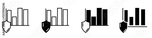 Money and finance icon vector set. Interest and taxes illustration sign collection. Budget and income symbol or logo.