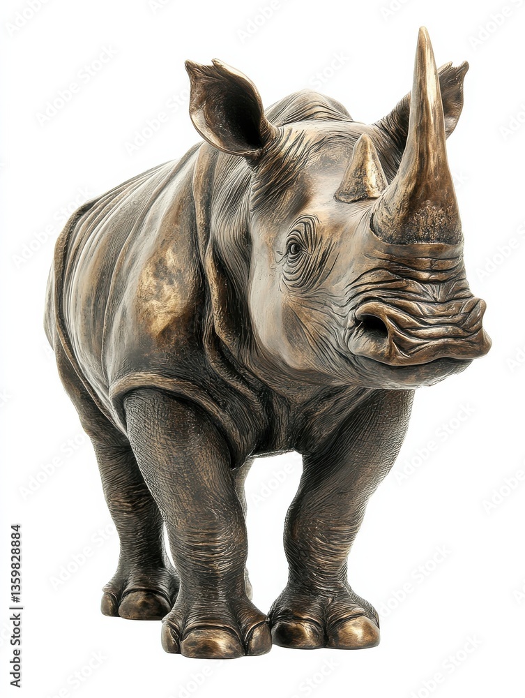Fototapeta premium formidable rhino standing tall, exuding strength and resilience