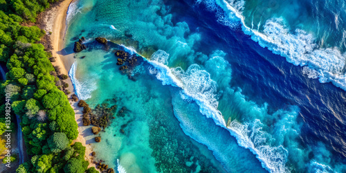 Fototapeta Naklejka Na Ścianę i Meble -  blue water background