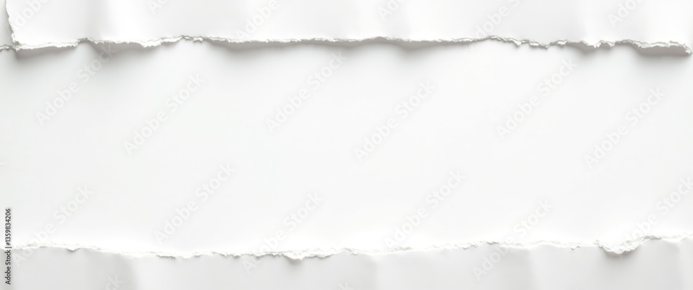 Fototapeta premium Torn paper against a white background featuring a clipping path.