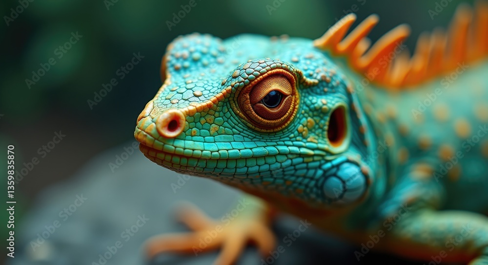 A detailed view of a lizard. A detailed view of a lizard.