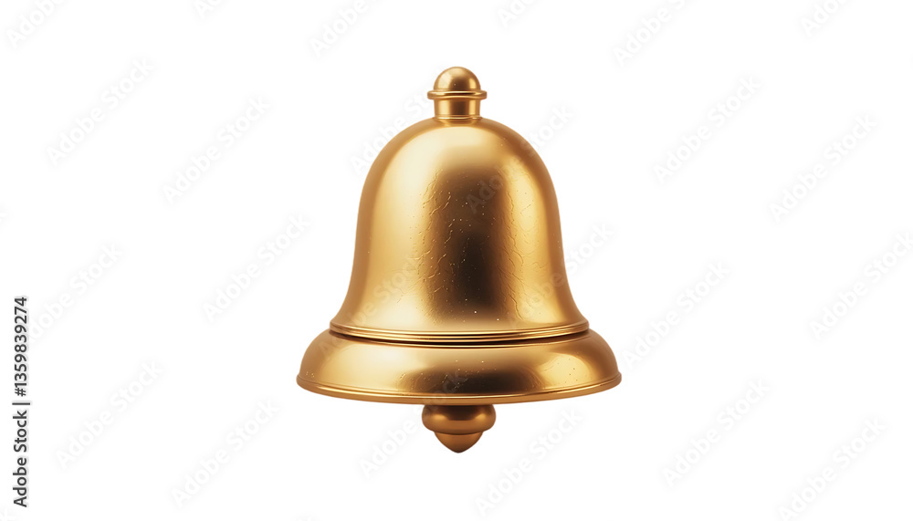 Elegant Gold Bell: 3D Render for Christmas, Holiday, and Festive Designs Elegant Gold Bell: 3D Render for Christmas, Holiday, and Festive Designs
