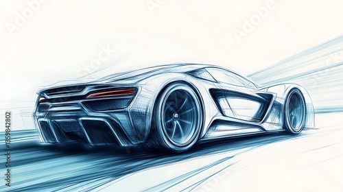 Modern Luxury Colored Car Race Design Concept Wallpaper Background 3d Rendering Generative Ai
