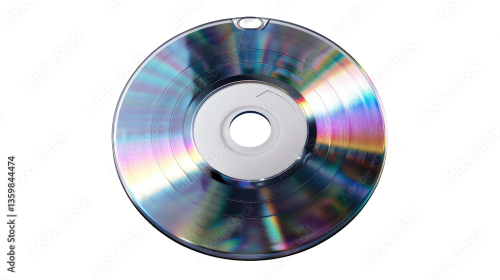 CD-ROM Closeup: A pristine CD-ROM, its surface reflecting a spectrum of iridescent light, isolated. CD-ROM Closeup: A pristine CD-ROM, its surface reflecting a spectrum of iridescent light, isolated.