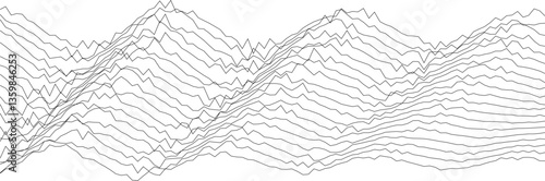 Abstract mountainous wave pattern for creative design and decoration.