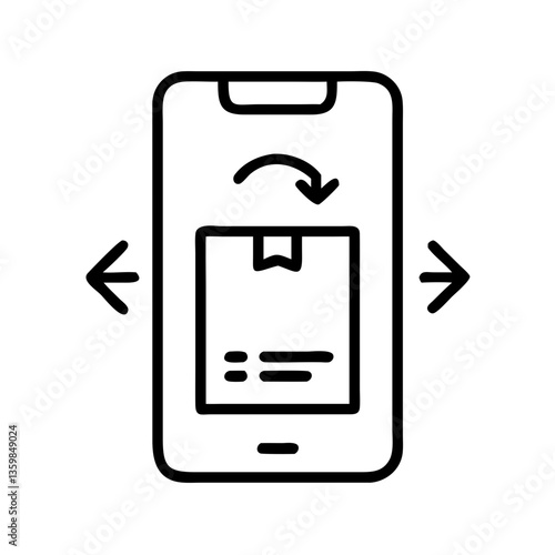 Smartphone Icon Displaying Resell App Features  