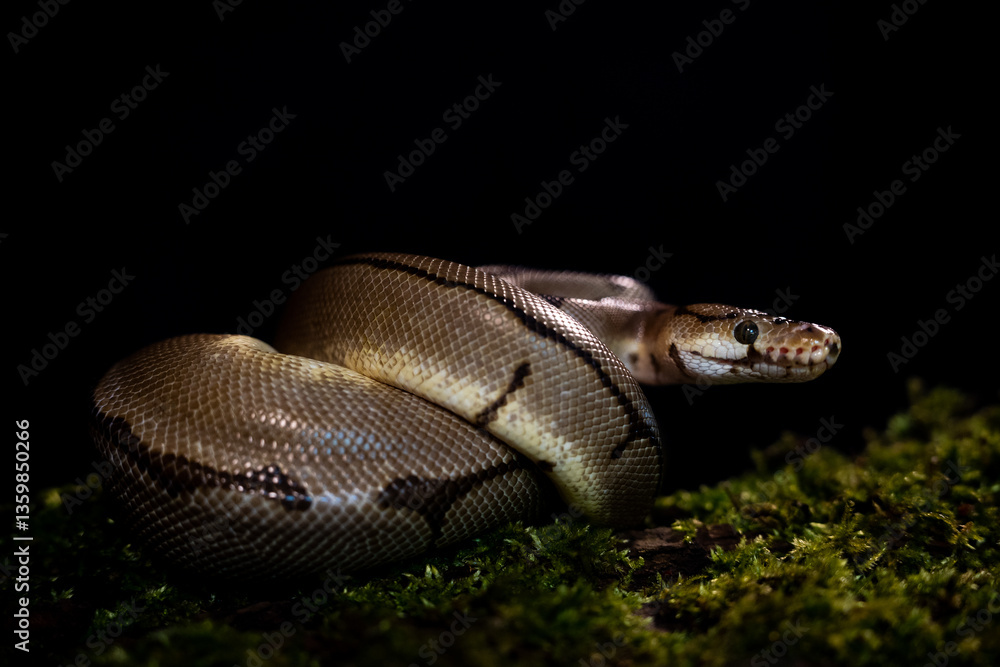 Fototapeta premium royal python snake indoors
