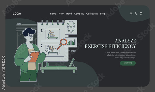 Pilates. Flat Vector Illustration