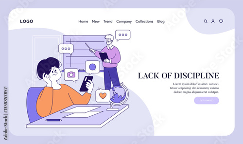 Permissive Parenting Style. Flat Vector Illustration