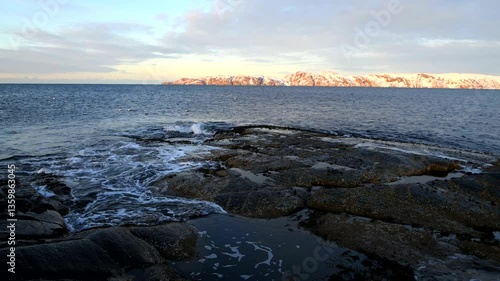 At the edge of the earth. Barents Sea, Murmansk region, Russia