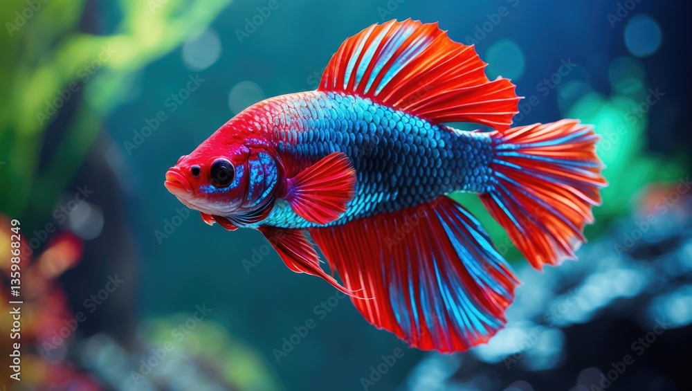 Obraz premium A confident betta splendens fighting fish