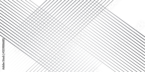 Diagonal striped illustration. Repeated black lines on white background. Surface pattern design with linear ornament. Disco lights motif. Stripes wallpaper. Digital paper for web designing. Vector art