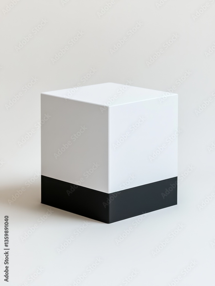 A white and black box is on a white background A white and black box is on a white background