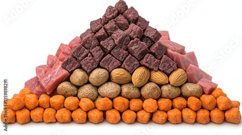 Dog food ingredients pyramid