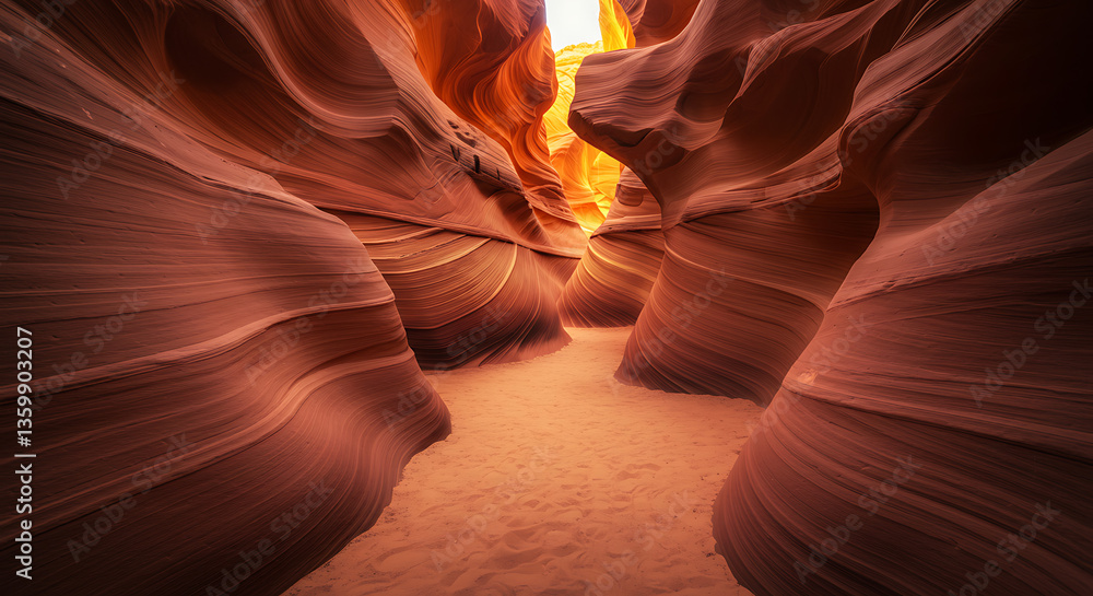 Obraz premium Majestic Antelope Canyon Exploring the Swirling Sands and Vibrant Hues of Arizona's Natural Wonder