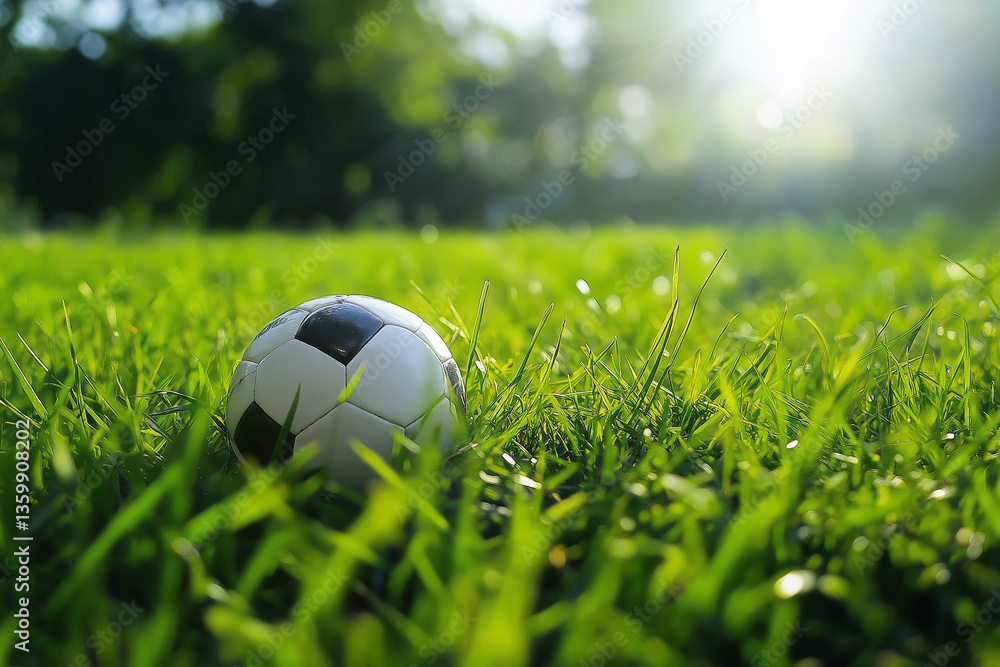 Fototapeta premium football on grass