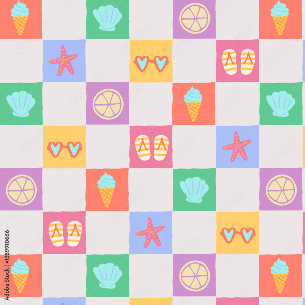 summer pattern pastel color cute summer pattern pastel color cute
