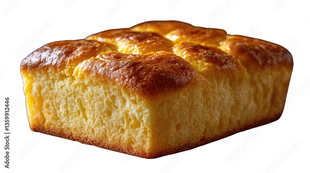 Golden Brioche Loaf: This image shows a freshly baked brioche loaf, showcasing its golden crust and soft, airy interior. The bread is presented in a clean and appealing way. Golden Brioche Loaf: This image shows a freshly baked brioche loaf, showcasing its golden crust and soft, airy interior. The bread is presented in a clean and appealing way.