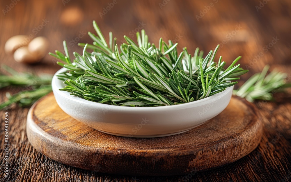 Fresh rosemary sprigs in a white bowl (1) Fresh rosemary sprigs in a white bowl (1)