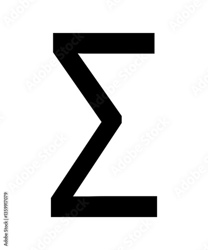 Sigma icon filled with black