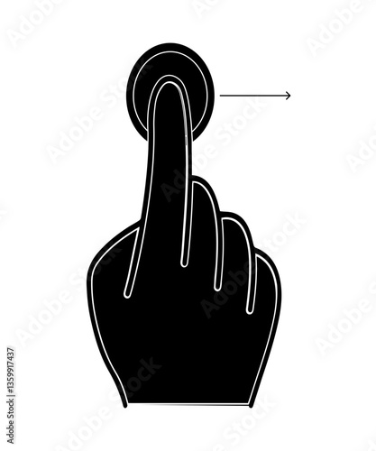 Drag and drop icon filled with black
