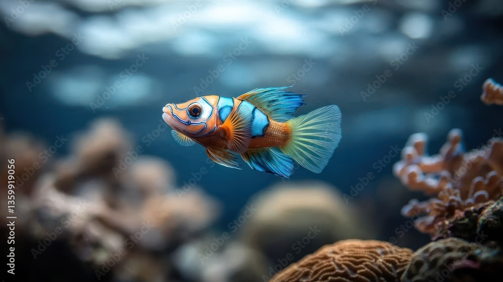 Fototapeta premium Colorful fish in an aquarium