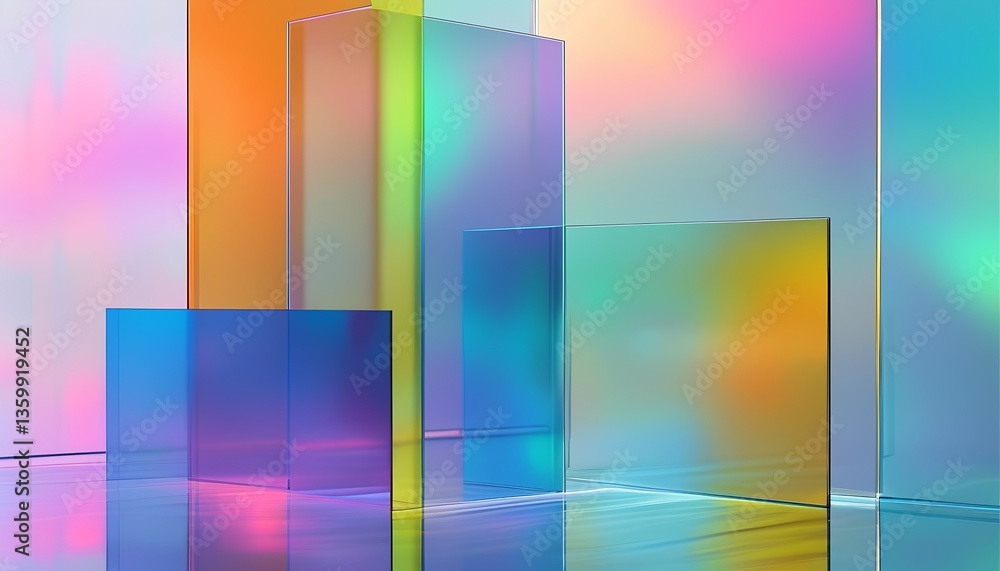 Fototapeta premium Modern Glass Morphism Background with Soft Transparency Effects