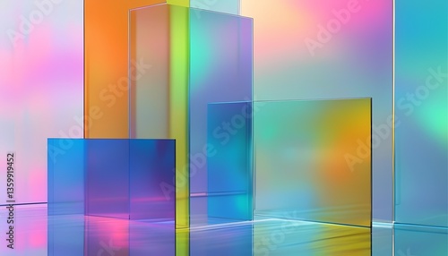Modern Glass Morphism Background with Soft Transparency Effects