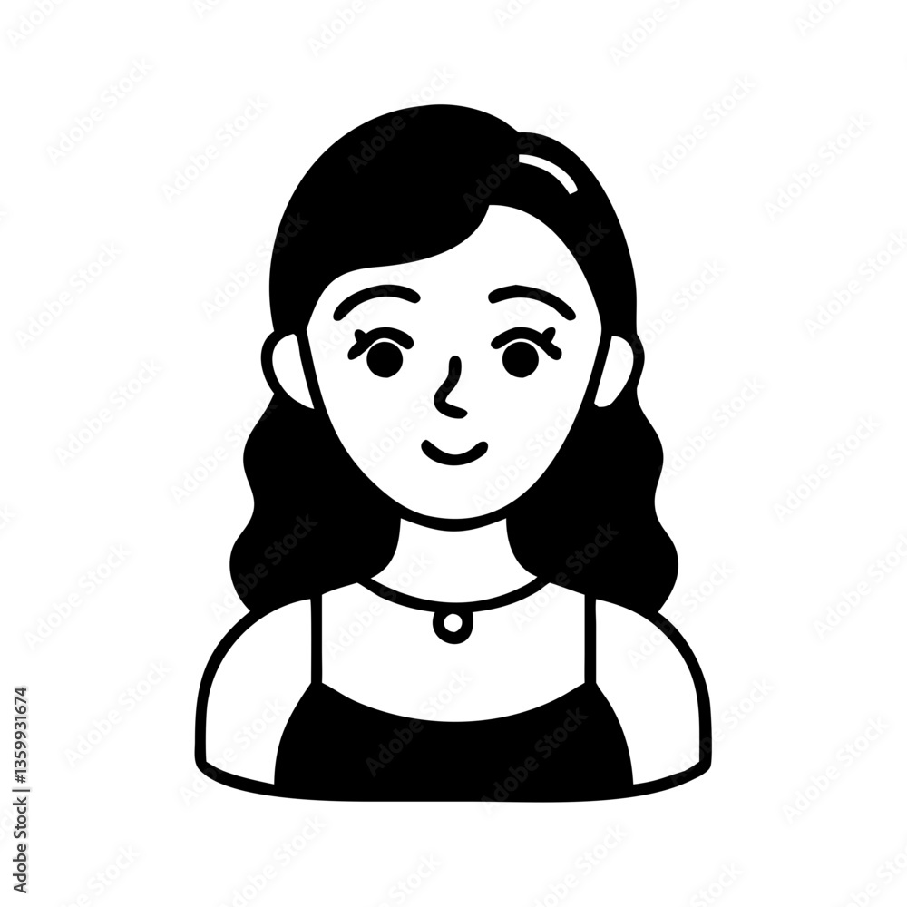 lady hand drawn illustration lady hand drawn illustration