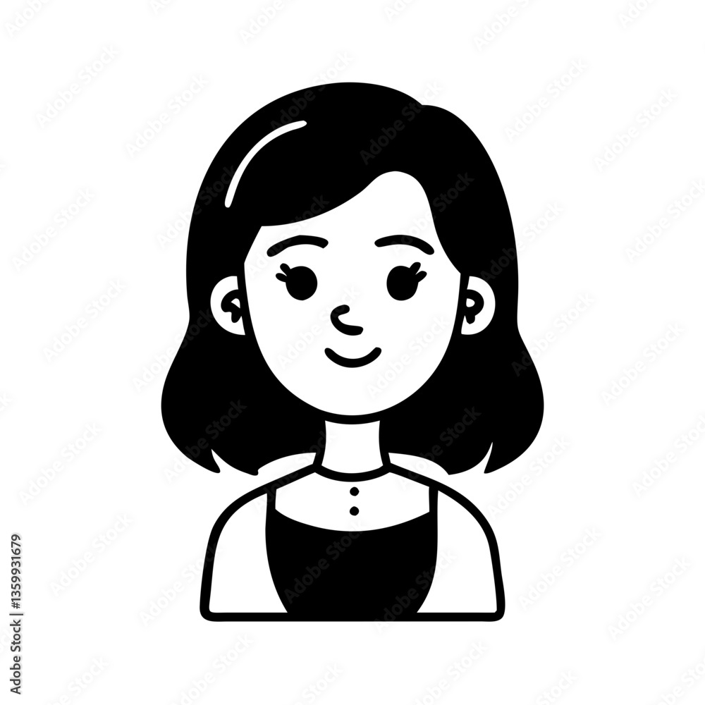 lady hand drawn illustration lady hand drawn illustration