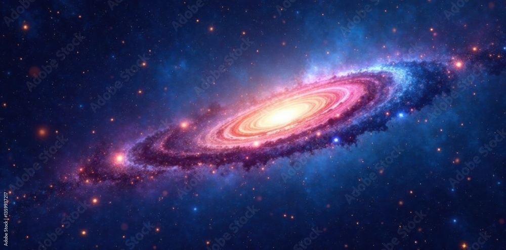Stunning starry night with swirling galaxies and interstellar gas , astronomy, celestial, milky way Stunning starry night with swirling galaxies and interstellar gas , astronomy, celestial, milky way