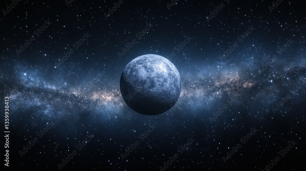 Fototapeta premium Majestic Moon in Cosmic Space