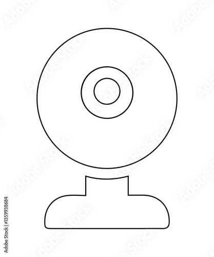 web cam icon with thin outline