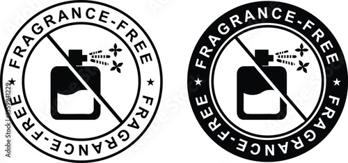 Fragrance free vector icon, label for products packaging