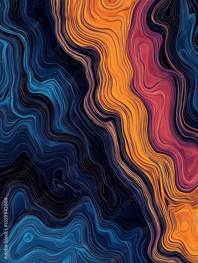 Fototapeta premium Abstract Topographic Lines Pattern Design