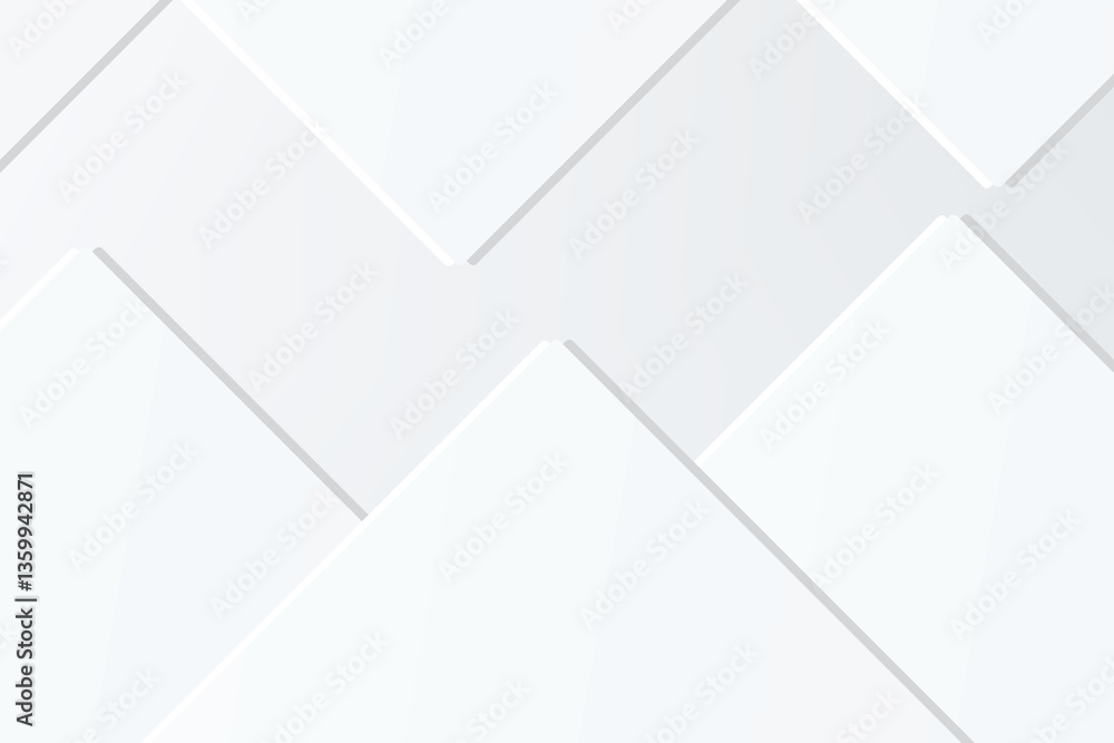 Fototapeta premium White geometric abstract background overlap layer on bright space with lines effect decoration. Modern graphic design element squares style concept for banner, flyer, card, cover, or brochure