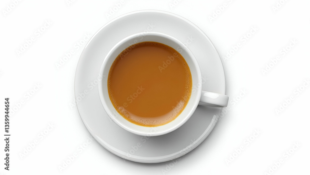 Freshly Brewed Strong Espresso in White Cup - Top View Photography Freshly Brewed Strong Espresso in White Cup - Top View Photography
