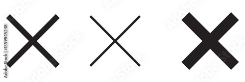 Close icon vector isolated on white background. Delete icon. remove, cancel, exit symbol