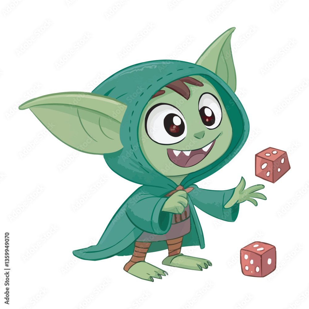 Obraz premium A goblin cartoon character sticker. Menacing Blue Goblin Monster Cartoon Illustration. Mythical Goblin Clipart. Cartoon Goblin with Sharp Teeth. Angry Troll Character for Fantasy & Gaming Designs
