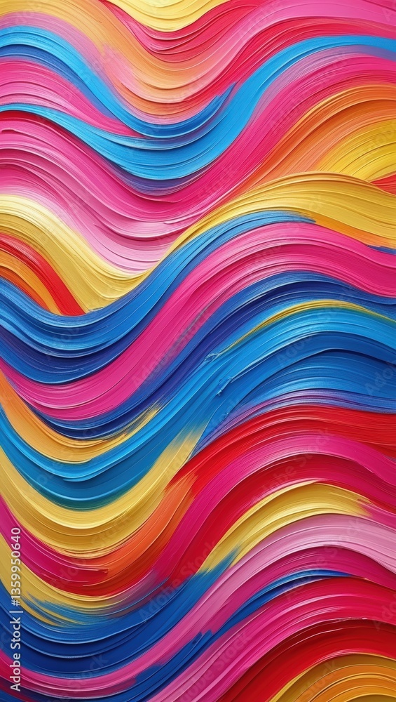Mesmerizing Rainbow Streaks in Prismatic Motion Waves with Calligraphic Flow