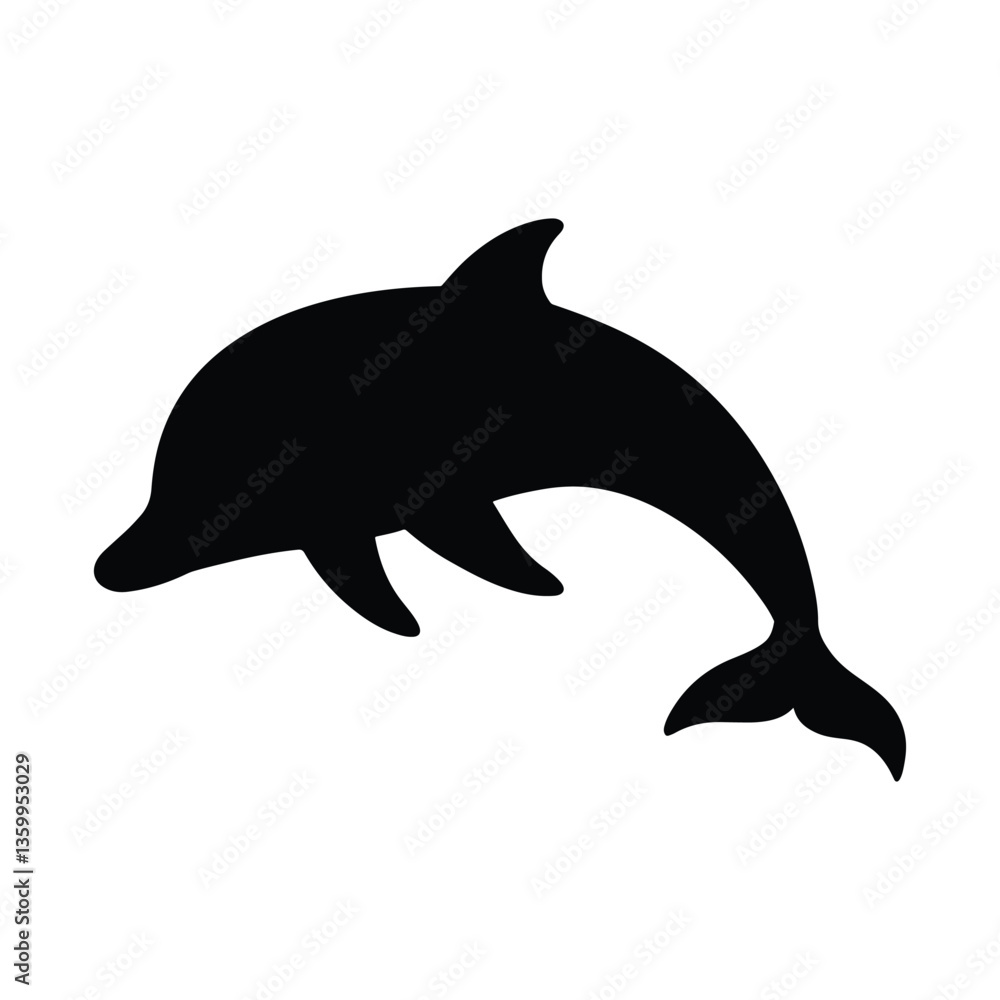 Fototapeta premium silhouette of a dolphin