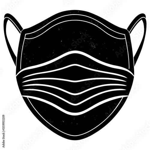 Face Mask Silhouette Vector