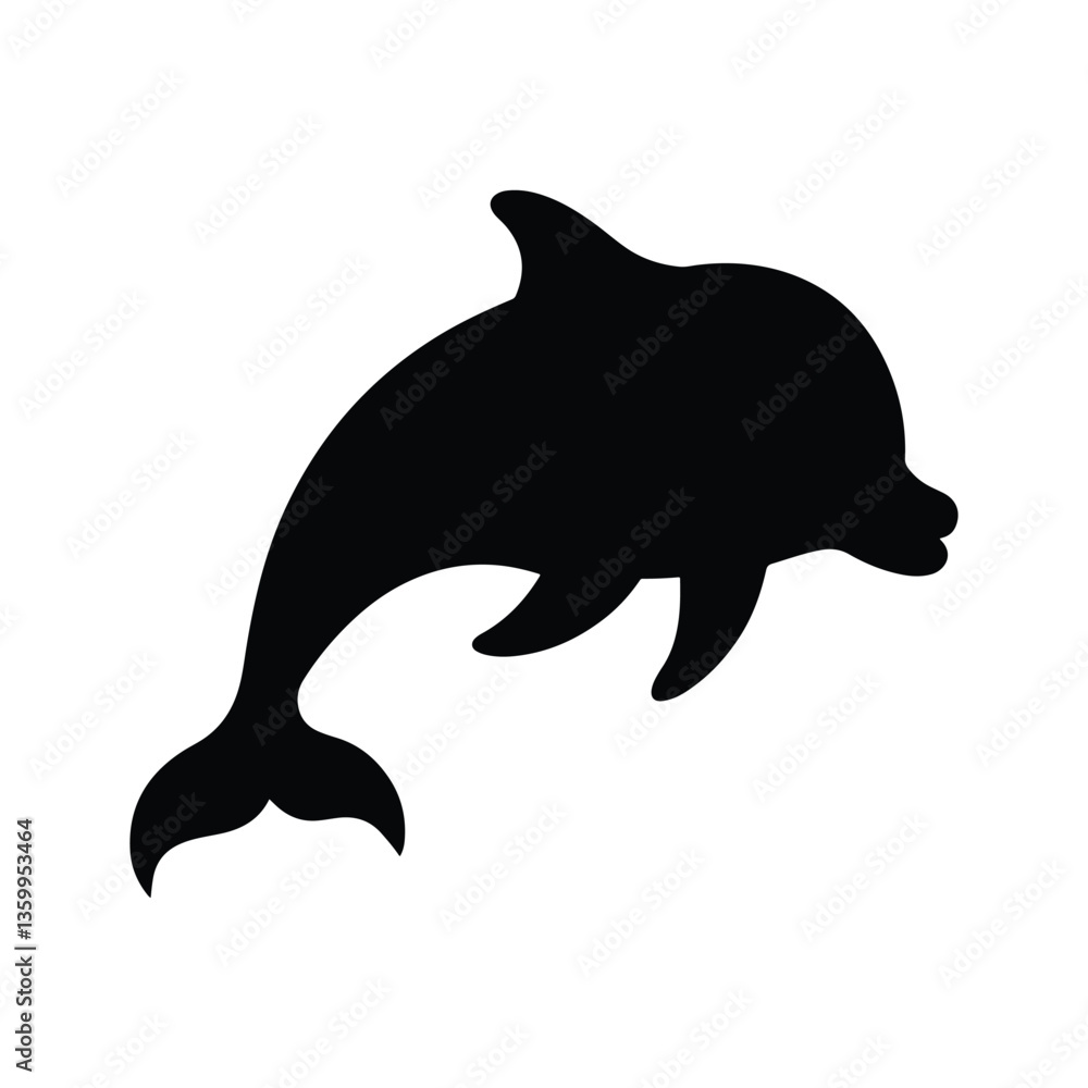 dolphin silhouette isolated on white dolphin silhouette isolated on white