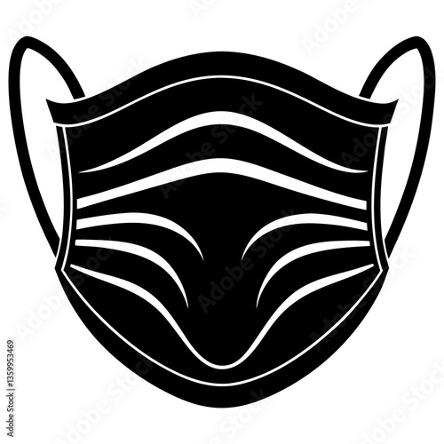 Face Mask Silhouette Vector