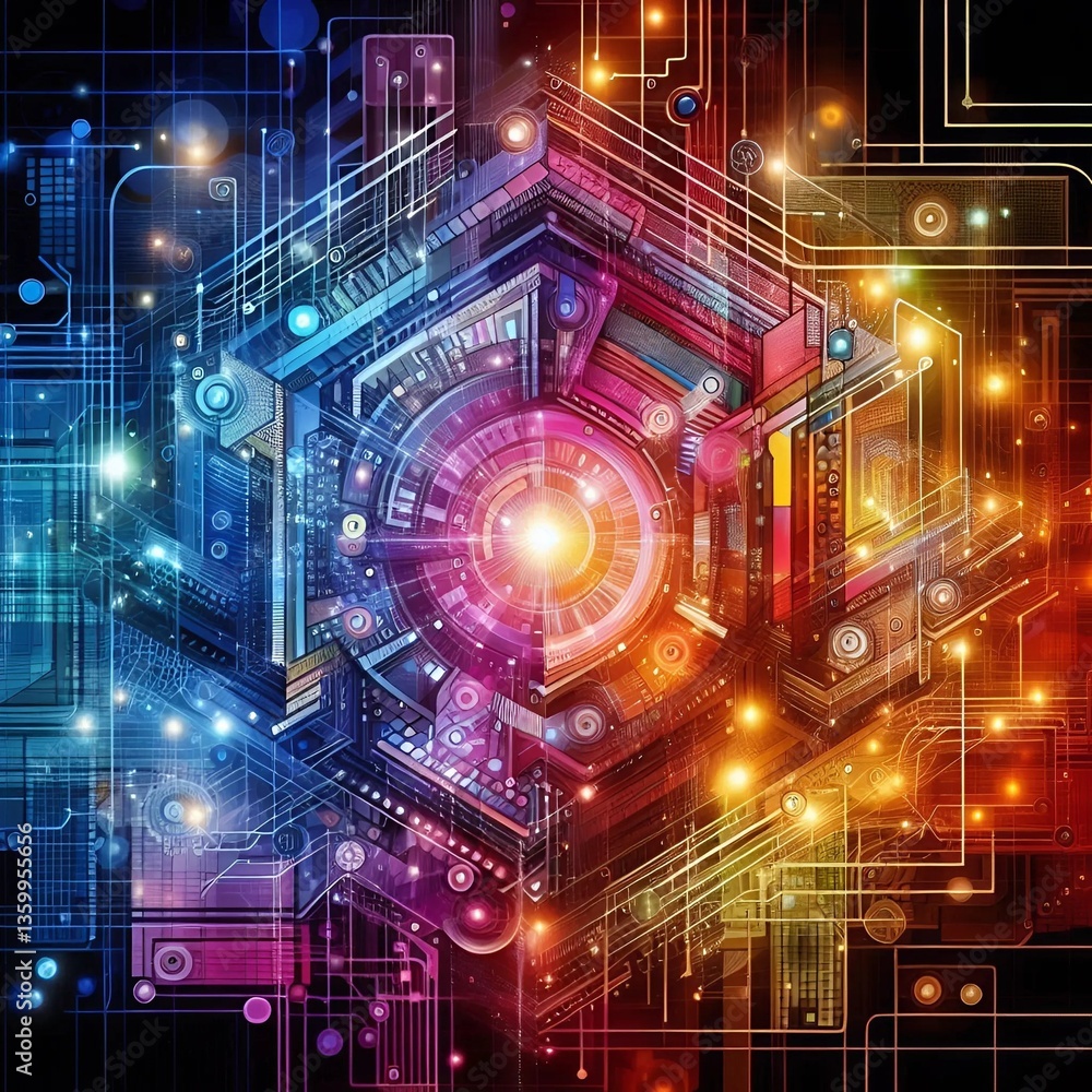 Fototapeta premium Advancing AI and IoT Integration: Revolutionizing Smart Technologies for Future Innovation