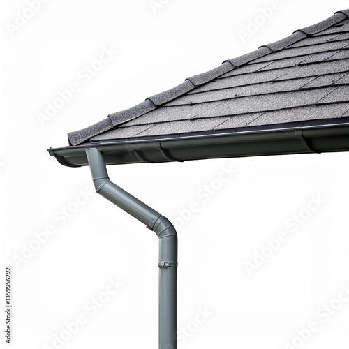Wallpaper Mural Rain gutter section isolated on white background Torontodigital.ca