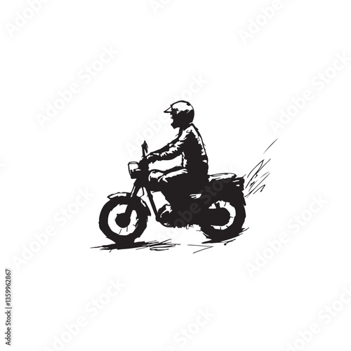 silhouette of a biker