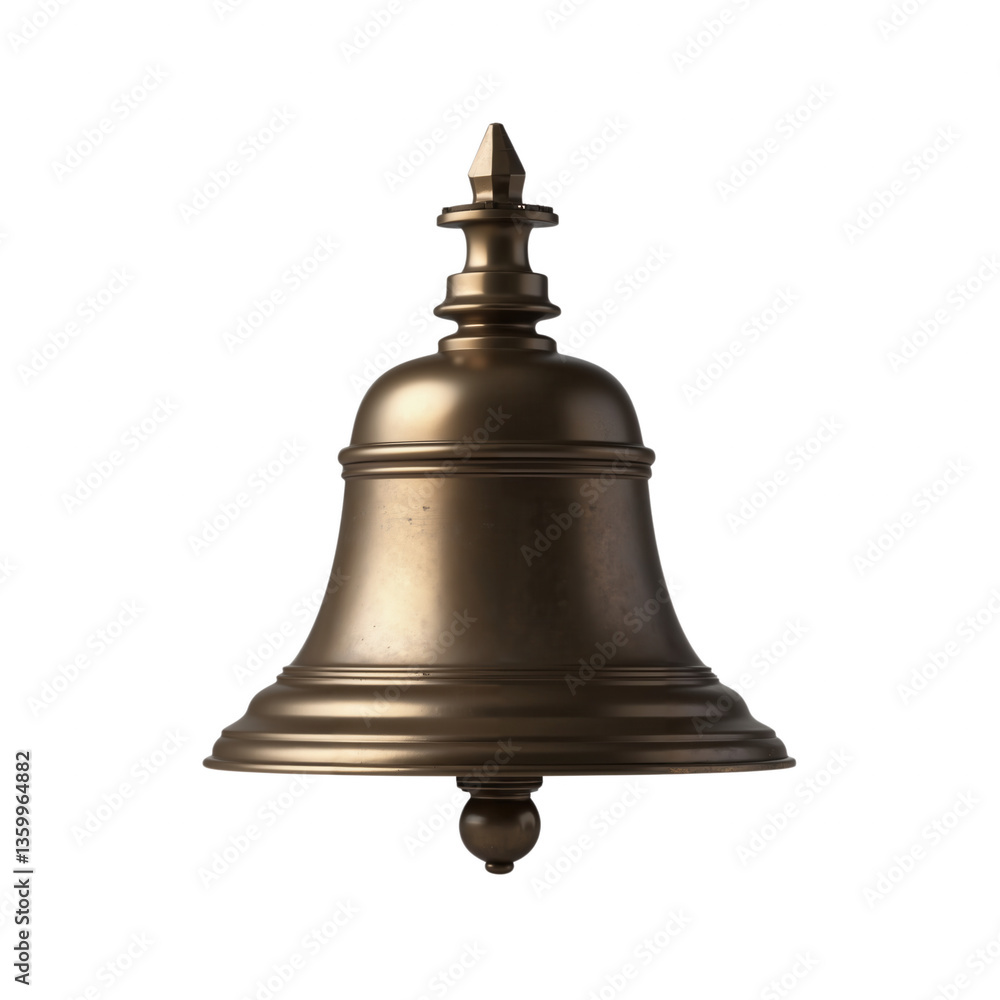 Bronze Bell with Flared Design and Pointed Finial Bronze Bell with Flared Design and Pointed Finial
